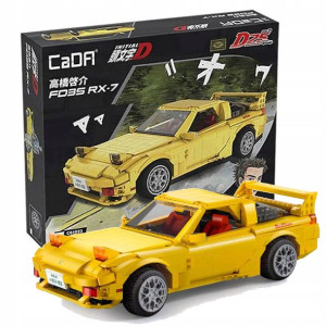 Cada zestaw klocków konstrukcyjnych żółta Mazda RX-7 manga Initial-D C61023