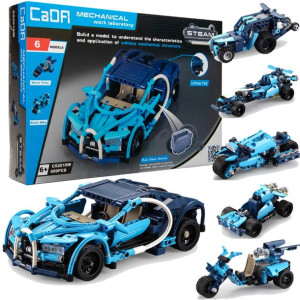 Cada zestaw klocków konstrukcyjnych Blue Phantom 6w1 C52015W