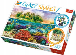 Trefl Puzzle Crazy Shapes Tropikalna wyspa 600 elementów