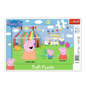 Trefl  Puzzle ramkowe 15 Świnka Peppa