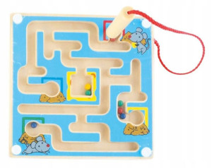 Magnetyczny mini labirynt w kolorze niebieskim Small Foot 3925