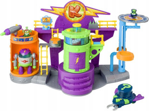 Super Zings laboratorium + figurki Profesor K i Enigma + robot + pojazd Mag
