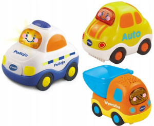 Vtech Tut Tut 3 autka: policja, wywrotka, osobowe