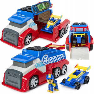 Spin Master Psi Patrol Pit Stop Rozkładana ciężarówka + auto i figurka Chas