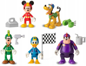 Disney Myszka Mickey Miki Pete Donald Goofy Pluto Zestaw 5 figurek z akceso