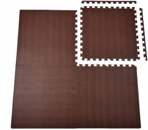 Humbi Puzzle piankowe Mata piankowa panele ciemne 62 x 62 x 1 cm 4 szt.