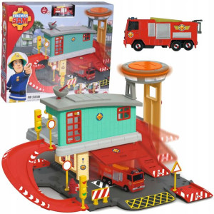 Strażak Sam Remiza strażacka z torem Die-Cast + wóz strażacki Jupiter