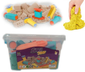Piasek Kinetyczny 1Kg Foremki Kolorowy Piaskownica