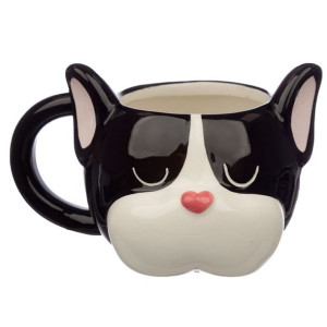 Kubek w kształcie głowy psa Francuski Buldog 400ml