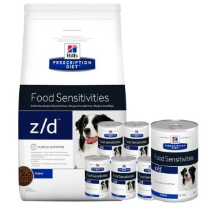 HILL'S PD Prescription Diet Canine z/d Food Sensitivities 10kg + 12x370g pu