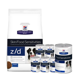 HILL'S PD Prescription Diet Canine z/d  Food Sensitivities 3kg + 6x370g pus