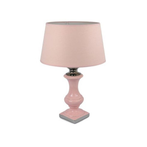 Ceramiczna lampa w kolorze różowym  - wysokość 55 cm