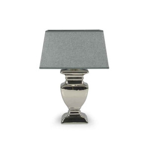 Lampa stołowa stylowa srebrna - wysokość 52 cm