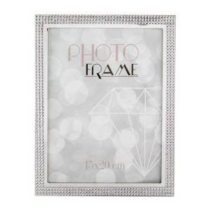 Aluminiowa srebrna ramka na zdjęcie - wysokość 22 cm