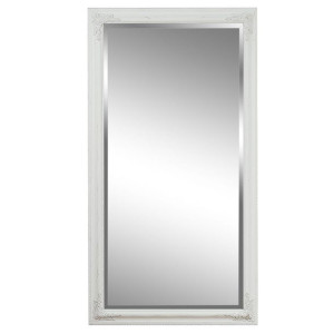 Prostokątne białe lustro wiszące  - wysokość 132 cm
