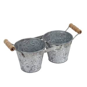 Osłonka na doniczkę ocynk - szerokość 25 cm
