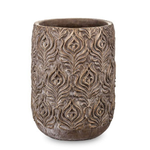Cementowa osłonka złota doniczka - wysokość 22 cm