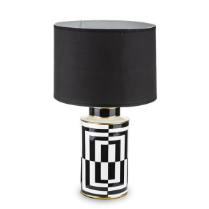 Nowoczesna biało-czarna lampa do salonu - wysokość 67 cm