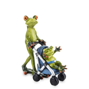 Figurka Żaby Z Dzieckiem - Wysokość 16 cm