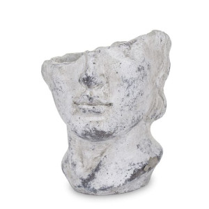 Antyczna Osłonka Na Doniczkę Głowa - Wysokość 18 cm