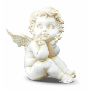 Urocza Figurka Białego Aniołka - Wysokość 15 cm
