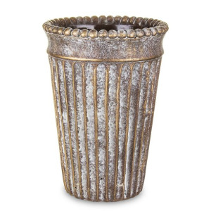 Antyczna Osłonka Na Doniczkę Złota - Wysokość 28 cm