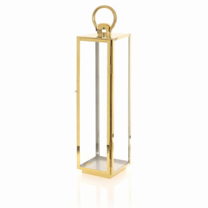 Metalowy złoty lampion  - wysokość  70 cm