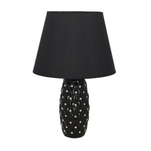 Lampka Nocna Czarna Z Cyrkoniami - Wysokość  38 cm