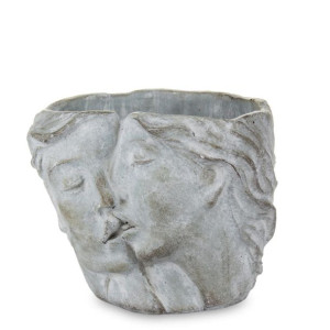 Betonowa Osłonka Na Doniczkę Twarze - Średnica 16 cm