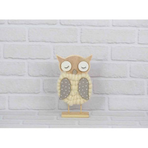 Drewniana Figurka Sowy - Wysokość 25 cm