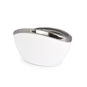 Osłonka Ceramiczna Biała Płaska - Wysokość 16 cm
