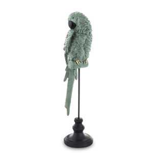 Figurka Dekoracyjna Zielona Papuga - Wysokość 39 cm