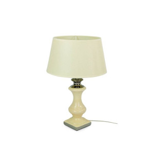 Ceramiczna Lampa Ecru Z Dodatkiem Srebra - Wysokość 47 cm