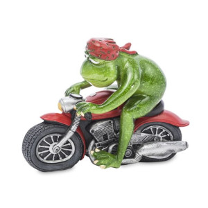 Figurka Żaba Na Motorze- Wysokość 11 cm