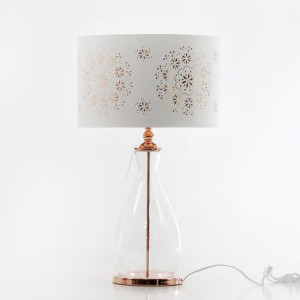 Szklana lampa stołowa - wysokość 69 cm