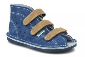 Obuwie chłopięce Adamki 012N profilaktyczne jeans + beż