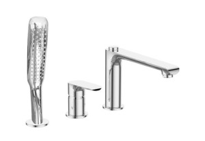 Bateria wannowa 3-otworowa LAVEO ALEA chrom BLE 013D