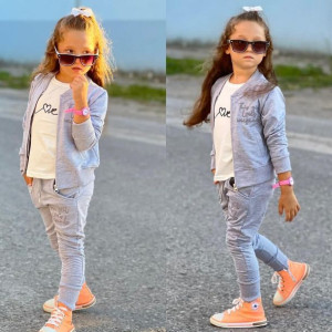 Komplet 3cz. dres BamBam r. 98/104 rozpinana bluza bez kaptura