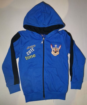 Rozpinana bluza Psi Patrol CHASE r. 116 niebieska ocieplana