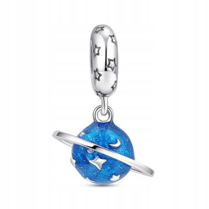 Zawieszka SREBRO 925 Charms Koralik Planeta Gwazdy