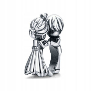 Zawieszka SREBRO 925 Charms Koralik Tańcząca Para