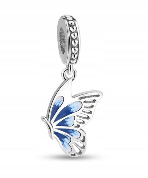 Zawieszka Srebro 925 Charms Koralik Motylek