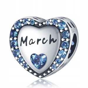 Zawieszka SREBRO 925 Charms Miesiąc Marzec