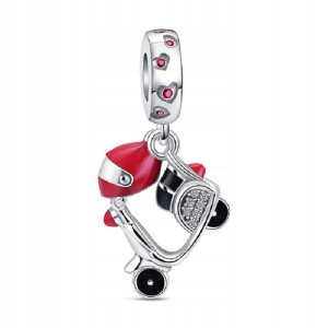 Zawieszka SREBRO 925 Charms Koralik Skuter