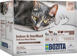 Bozita Indoor sterilised Mięsne menu sos 12 x 85g