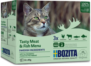 Bozita Cat Multibox Meat Fish GALARETKA 12x85g