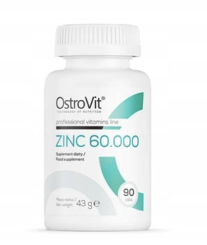 OstroVit Cynk 60.000 tabletki 90 szt Włosy Skóra