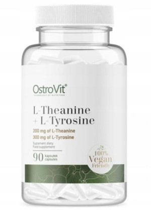 OstroVit L-Teanina + L-Tyrozyna VEGE 90 kapsułek