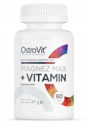OstroVit Magnez Max+Vitamin magnez 60 sztuk