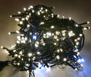 Lampki Choinkowe Białe Ciepłe Sznur 25M/500 Diod Led Światełka Flash